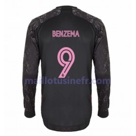 Maillot de Foot Real Madrid Karim Benzema 9 Troisième 2020-21 Manches Longues
